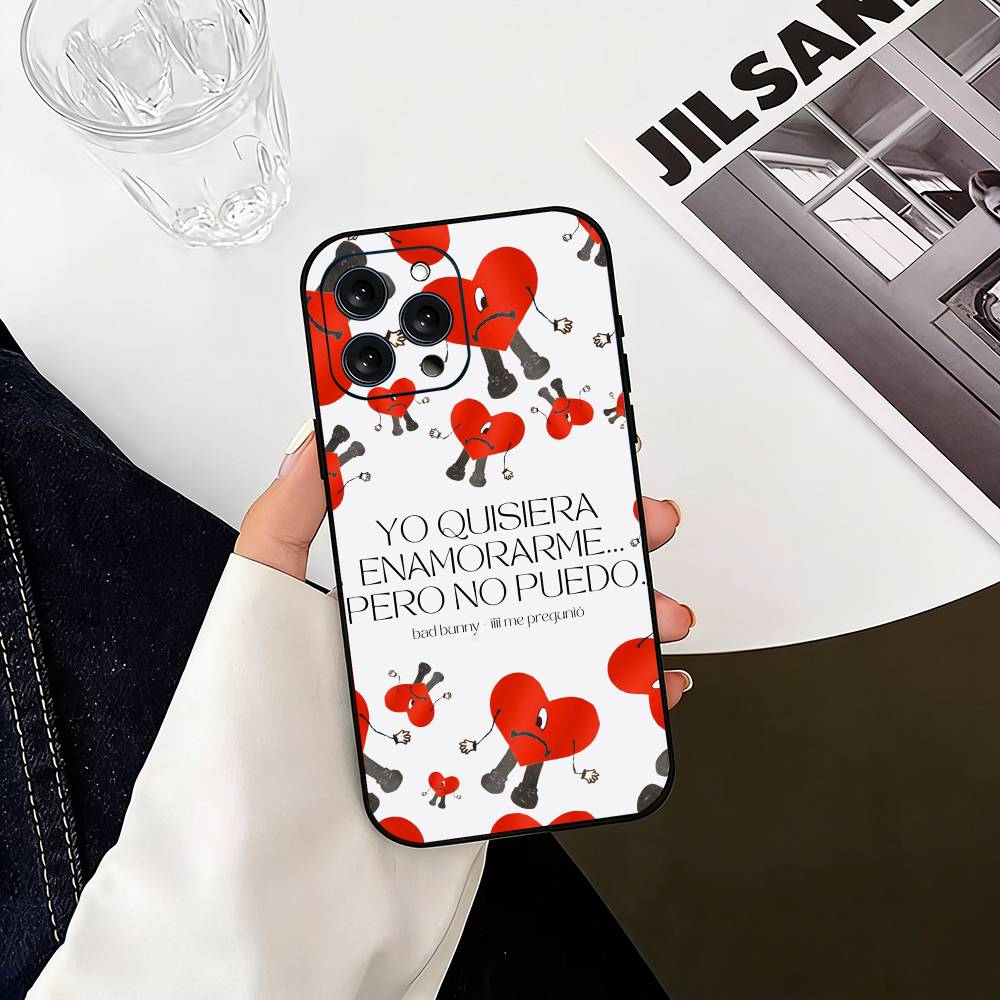 Bad B-bunny F-fondo Phone Case For iPhone 17, 16,15,14,13,12,11 Plus,Pro Max, Others Soft Black Cover