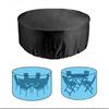 130x71cm Waterproof Outdoor Furniture Cover, 210D Oxford Fabric Protective Tarpaulin for Garden Tables Chairs, Black Tablecloth