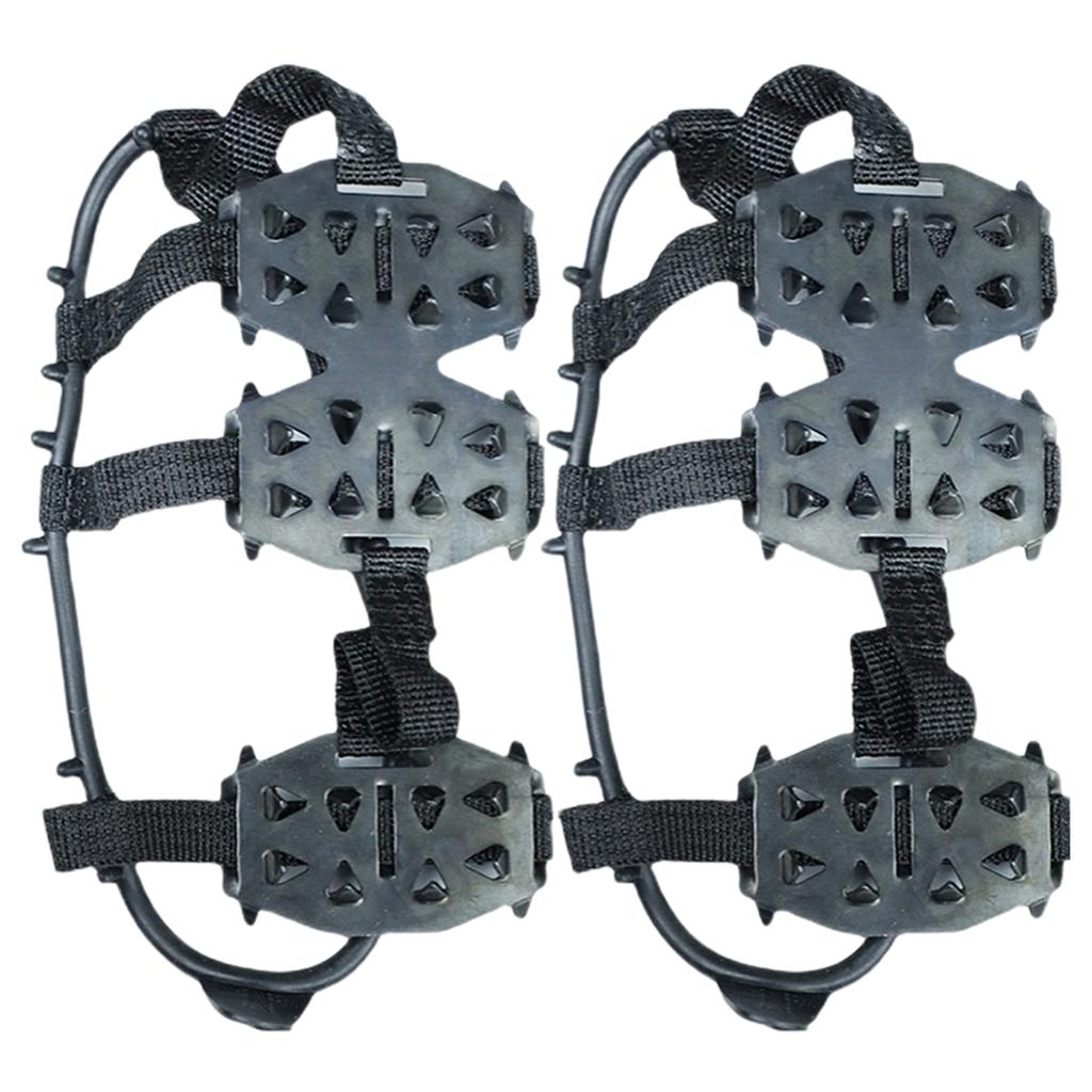 Outdoor-Steigeisen, 24-zahnig -zahnig Edelstahl-Schneeschuhabdeckungen, Bergsteigerschuhspikes, Verbessert - Steigeisen.