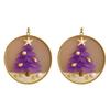 2/4Pcs Christmas Tree Ornament Round Shape Handmade Beach Decoration with Starfish Shell Decor Car Hanging Decoration