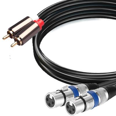 Cabo de Conversão AZNABLE XLR para RCA para Microfones (Fêmea, 3m)