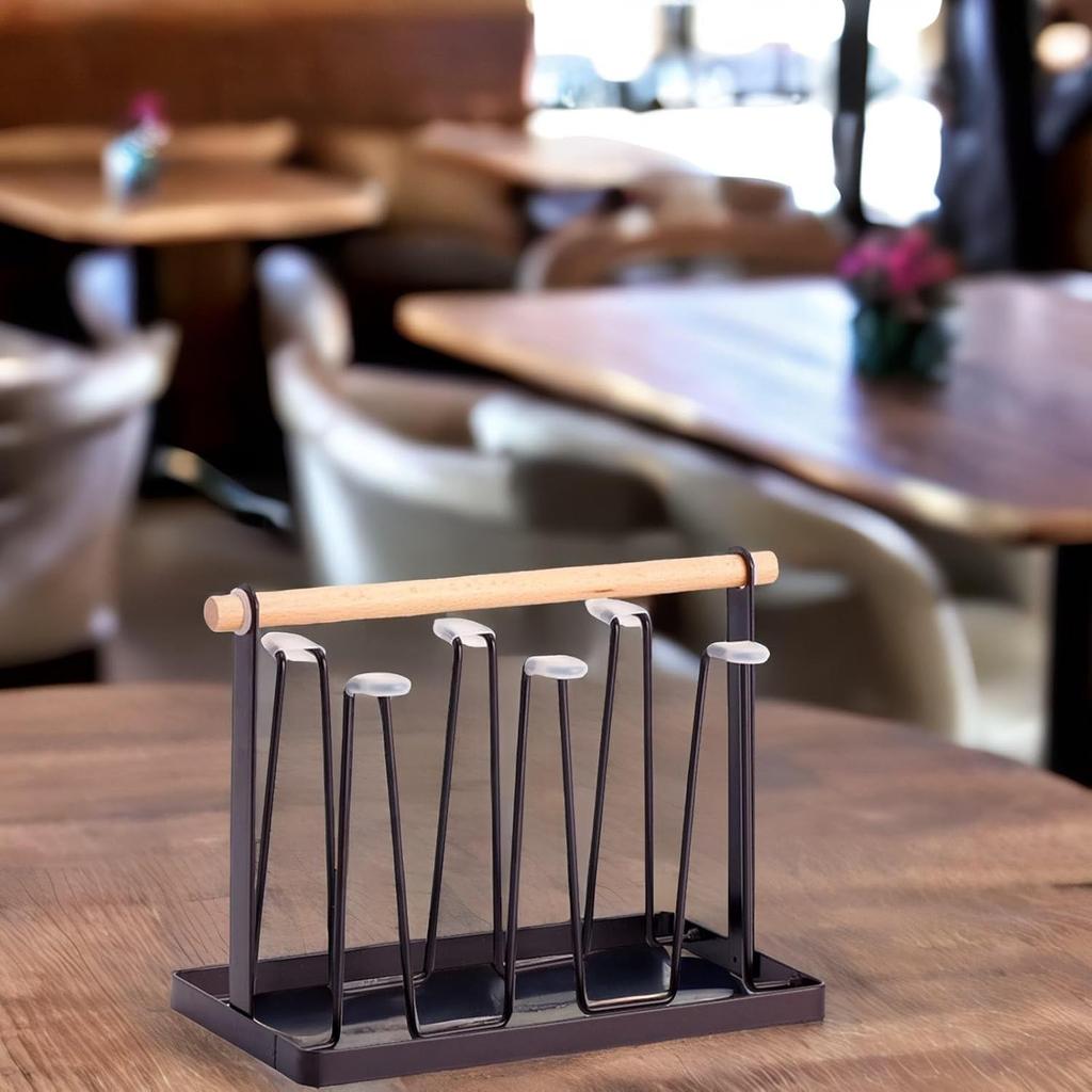 Simple And Stylish Glass Cup Organizer For Space Saving Cup Drying Rack Cup Holder Kitchen Mug
