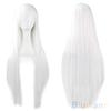 Moda Ragazze Donne Lunghe Cosplay Frangia Obliqua Dritto Parrucche Complete Estensioni Capelli