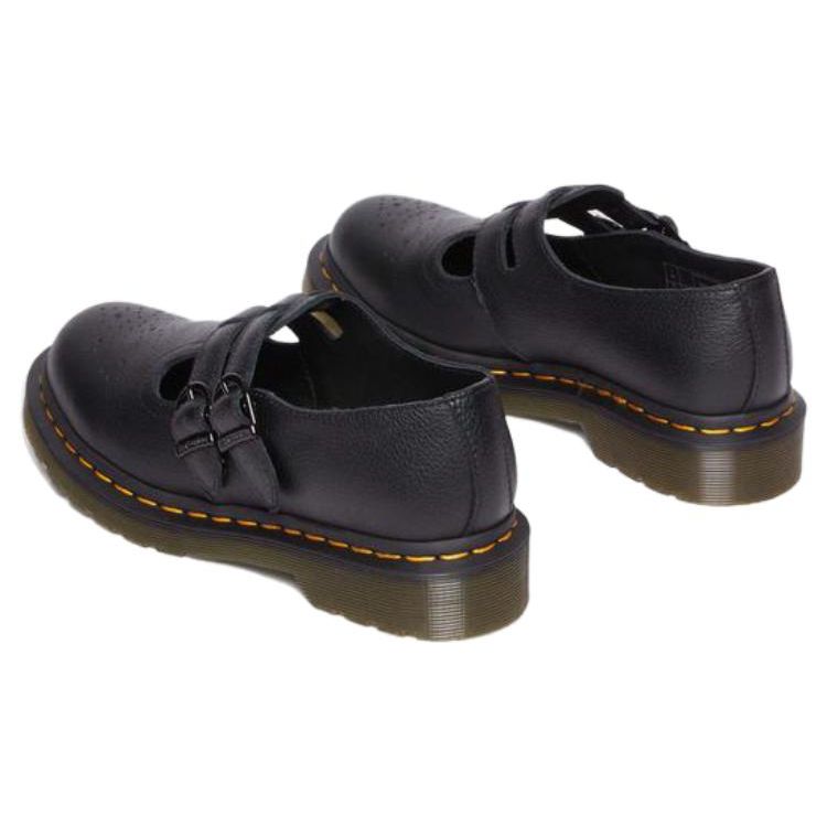 Dr. Martens 8065 Leather Comfortable Versatile Slip-Resistant Durable Mary Jane Shoes Women shoes Black 30692001