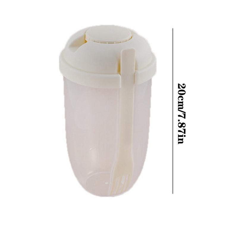 Portable Salad Cup With Fork Fresh Salad Container Bottle Vegetable Fruit Breakfast Lunch Carry To Go For Work Travel Picnic