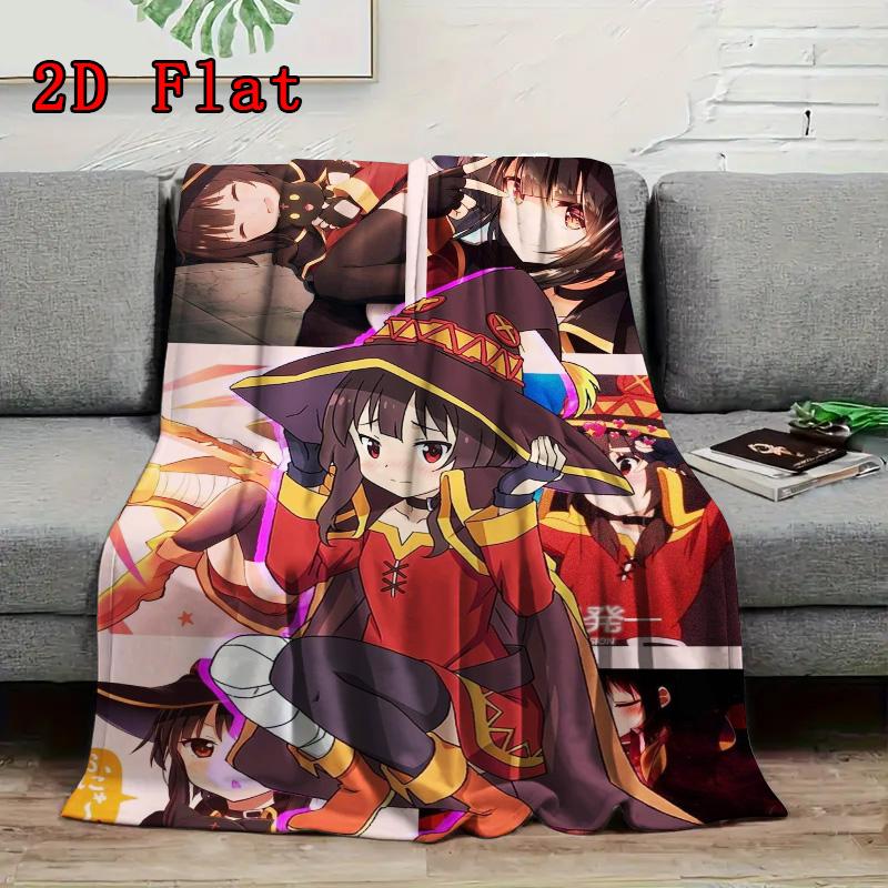 Megumin 2D Flat Pattern Flannel Blanket High Quality All Seasons Warmth and Comfort Perfect for Christmas Gifts.MMT0918532