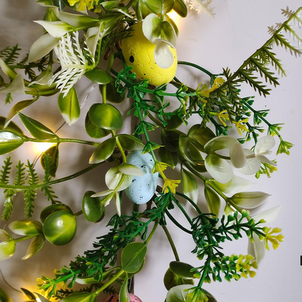 Plastic Multi Functional Easter Garland With Lighting And Durable Foam For Crafting Beautiful Indoor Displays