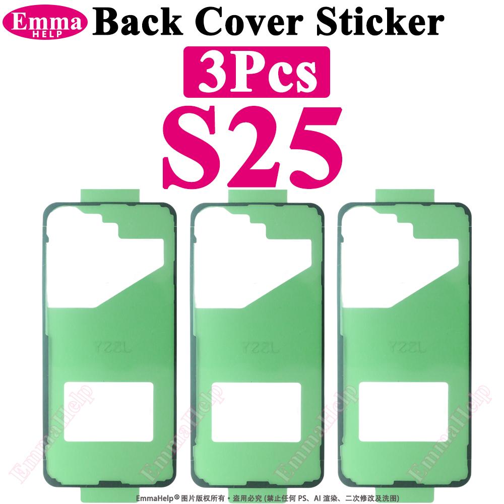 3pcs Waterproof Sticker For Samsung S23 Ultra S21 S22 S24 S25 Plus S26 Rear Back Door Housing Cover Seal Frame Adhesive Glue