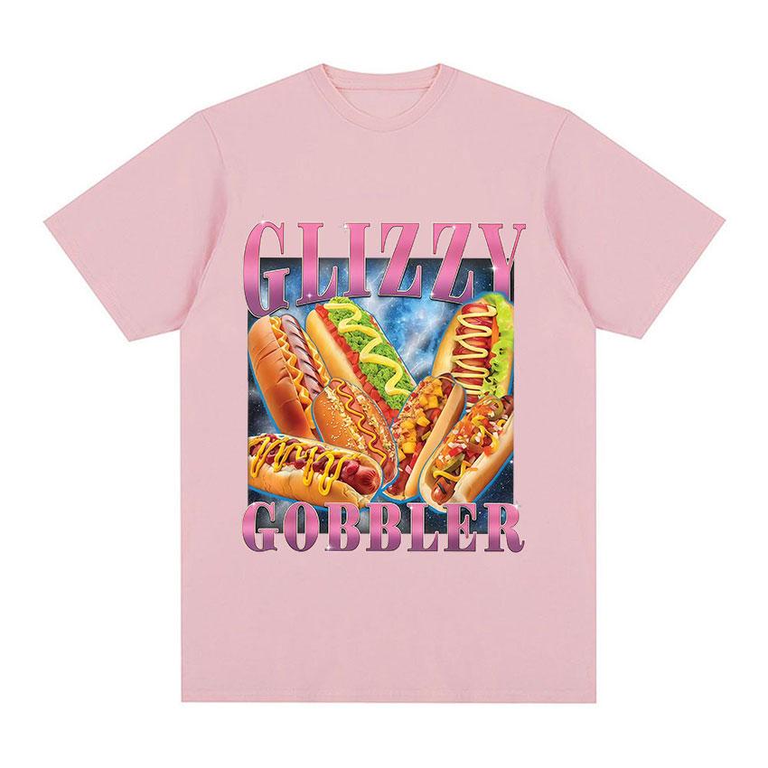 Glizzy Gobbler Funny Dog Meme Graphic T-shirt Men Women Humor Style Short Sleeve Tee Shirt Fashion Oversized Cotton T Shirts