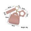 Korean PVC Leather Mini Flower Keychain Bag & Earphone Case