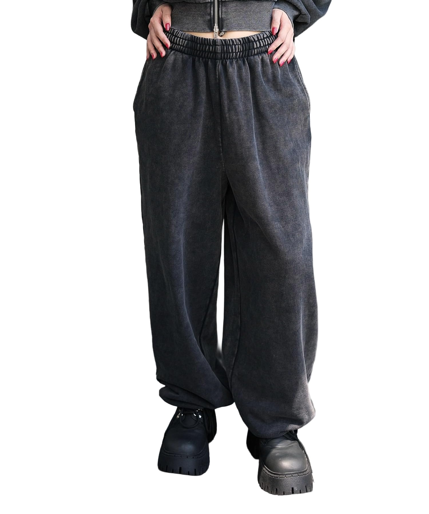 WEGO XS Sumikuro Sweat Pants Women s Wide-Leg