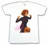 Foto Divertente Whitney Houston Sorriso Immagine Maglietta Bianca Unisex Cotone T-shirt Streetwear