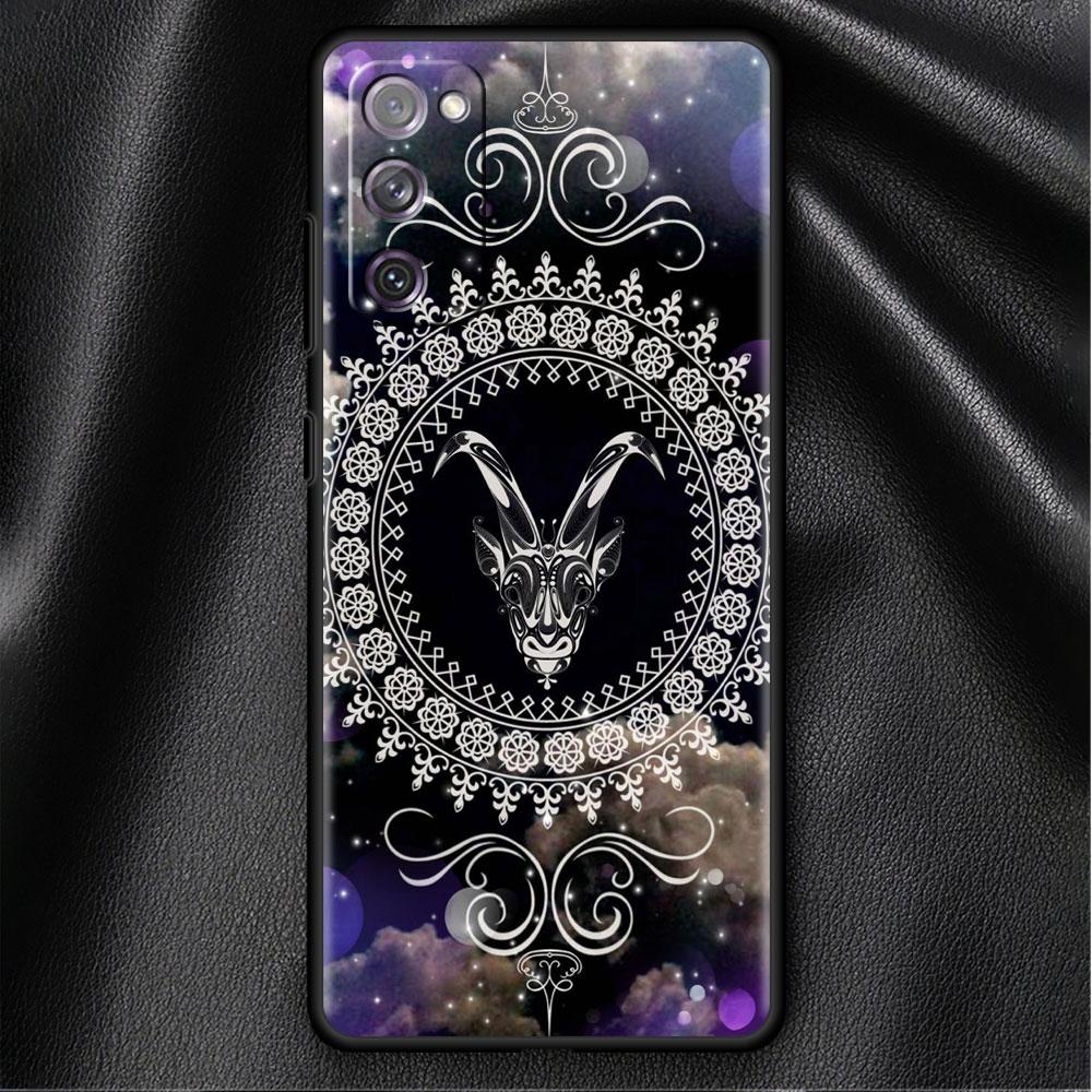Case For Samsung Galaxy S20 FE S22 Ultra S21 Plus Luxury Soft Phone Case S10 S9 S8 S10e S7 Funda Mandala 12 Constellations Shell