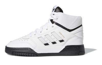 Originals Drop Step J Synthetic Leather High Top Kids' Skateboarding Shoes White Black Unisex FV4889