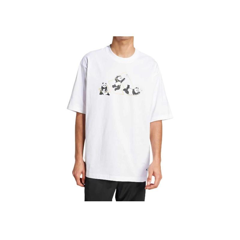 adidas Camiseta Suave Cómoda Transpirable Holgada de Manga Corta Tops Unisex Blanco JZ3275