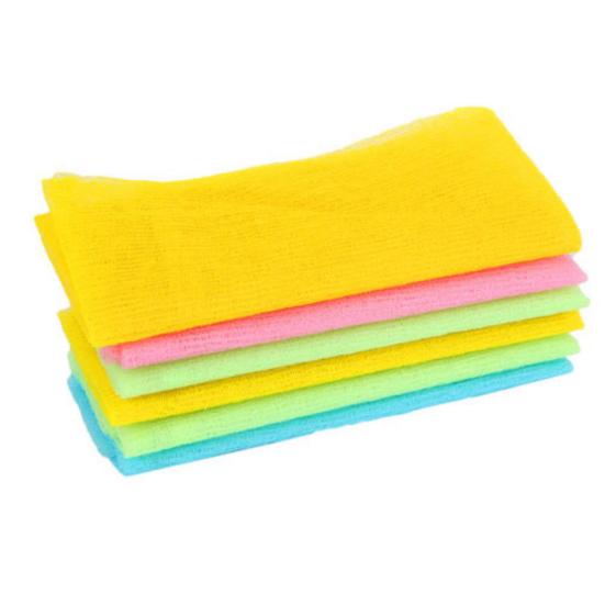 Panno Asciugamano Spugna Esfoliante in Nylon per Bagno Doccia Pulizia Pelle Corpo Lavaggio Scrub