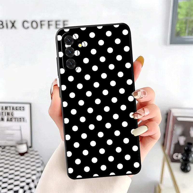 Polka Dots Art Fashion Desgin Soft Phone Case for Samsung A17 A37 A57 A16 A26 A36 A56 A15 A25 A35 A55 A14 A24 A34 A54 A13 A23 A3