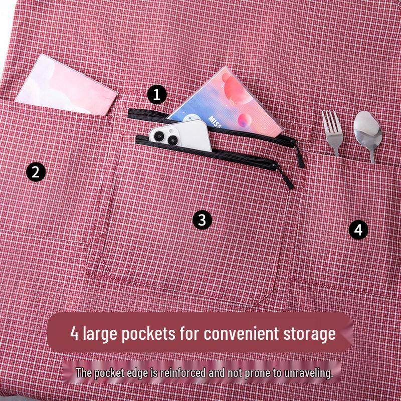 Men's Plus Size Durable Cotton Coveralls - Long Sleeve, Stain-Resistant Apron for Kitchen & Work