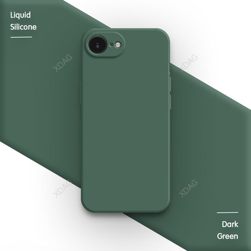 Coque Étui pour Apple iPhone 16E 16 Pro Max Plus 5G Silicone Uni Basique Classique Bord Droit Housse Arrière Funda Accessoires