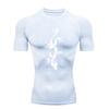 Men's Sports T-shirt Dragon Pattern  Training Fitness Compression Quick Dry Short Sleeve Athletic Tees Workout T-Shirt