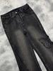 Women's Retro Butterfly Embroidered Low Waist Flared Jeans