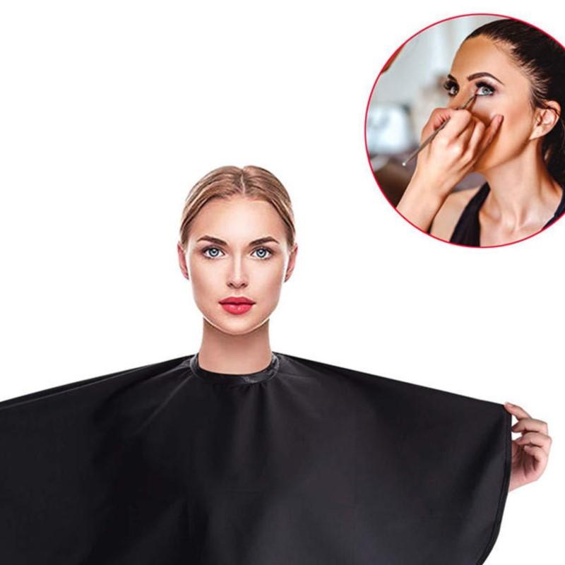 Haircut Shawl For Adults Waterproof Salon Capes Adjustable Hairdressing Apron Salon Equipment Black Barber Cape For Home Salon