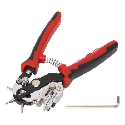 Leather Hole Punch with 6 Holes 360 Degree Rotating Adjustment Sharpness V Shaped Knife Edge Belt