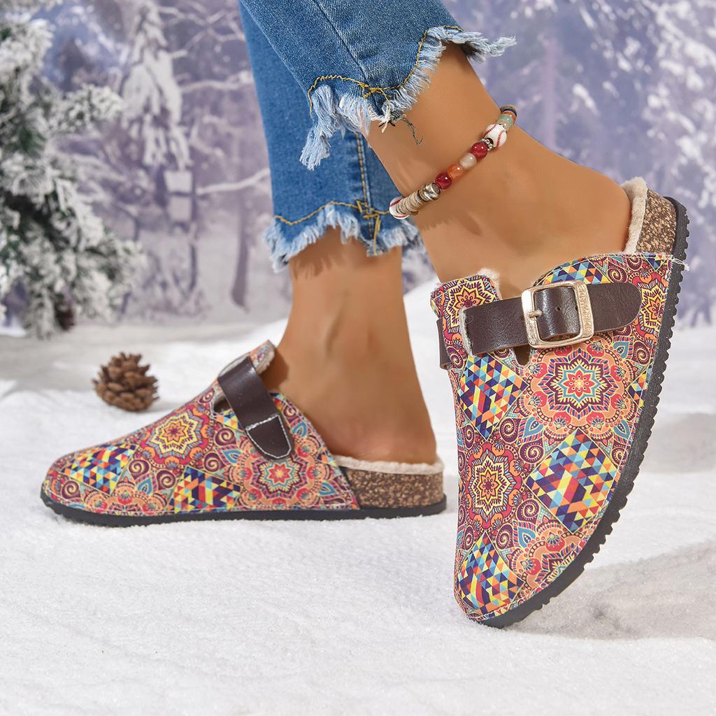 Fashion Women Slippers Elegant Platform Home Slides Women Fashion 2025 New Bohemia Style Slippers Outdoor Covered Retro Shoes for Women