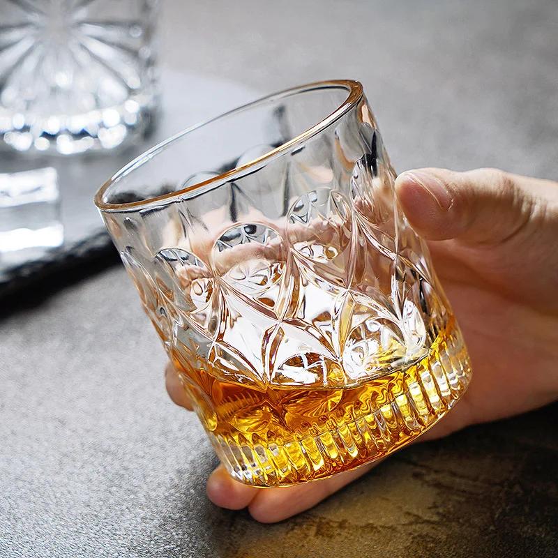 Křišťálová sklenice na whisky – Vintage tumbler na Scotch, Bourbon, Koňak, Vodku, Gin, pro domácí bar