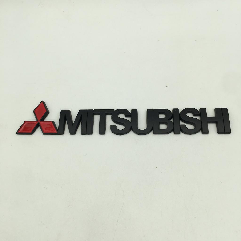 1pcs 3D ABS black/silver for Mitsubishi car letters emblem rear Truck badge sticker Decal styling auto Accessories