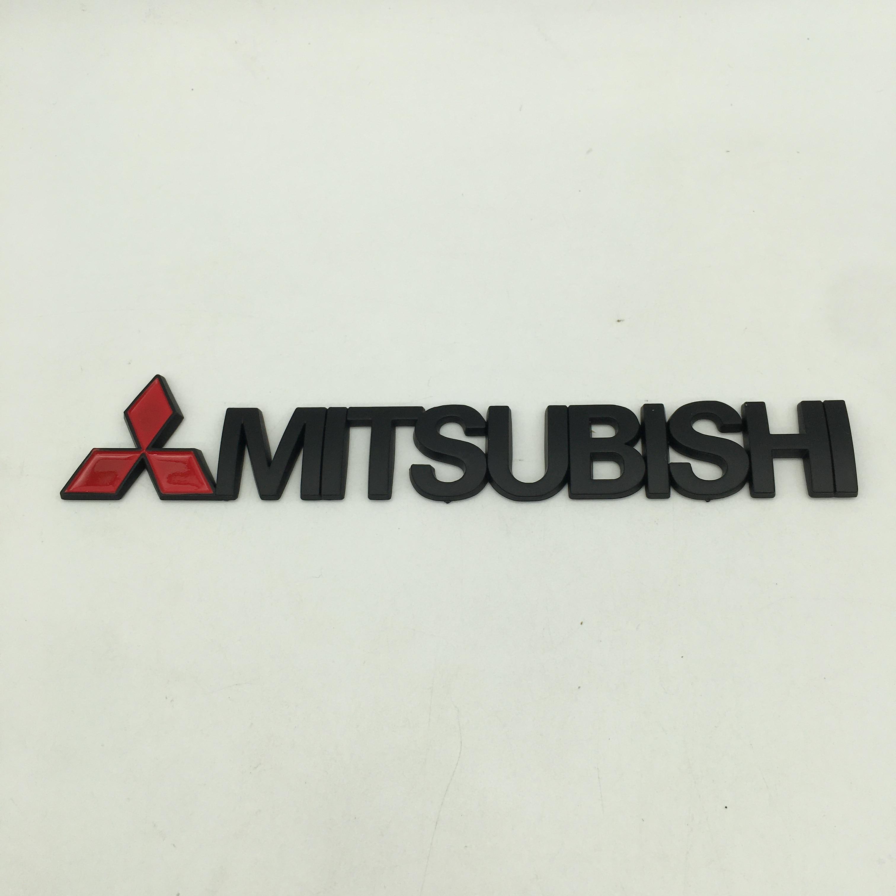 

1pcs 3D ABS black/silver for Mitsubishi car letters emblem rear Truck badge sticker Decal styling auto Accessories