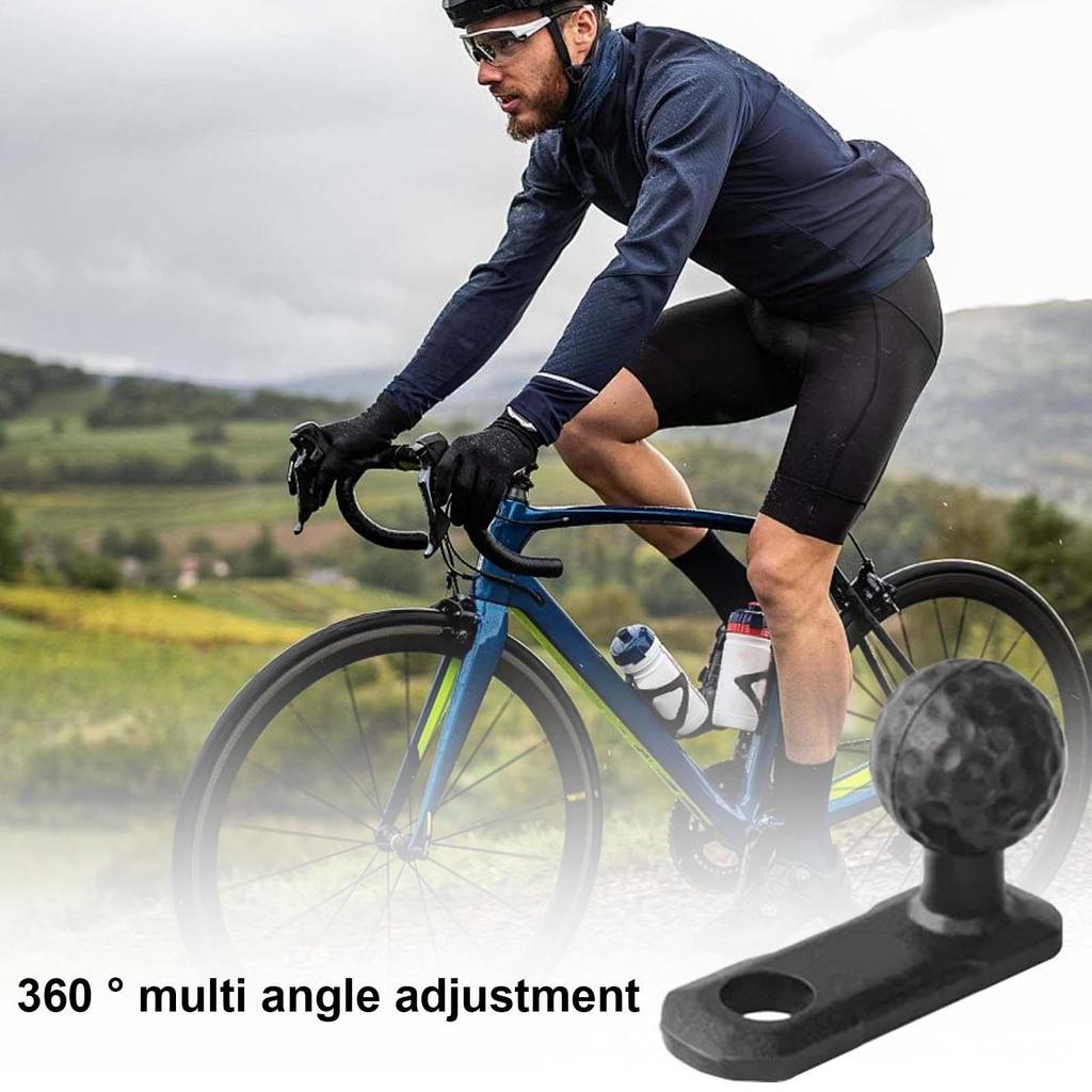 Angled Head Adapter Ball Base Angled Shock Absorbing Alloy Ball Base for Motocycle Rearview Mirror Bracket  M10 Ball Adapter