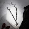 Star Shape Pendant Necklace For Women With Alloy Geometric Design And Cross Chain
