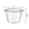 Jello Shot Cups with Lids,Stackable Food Safe Disposable Plastic Portion Condiment Dipping Sauce Cups for Salad Dressing
