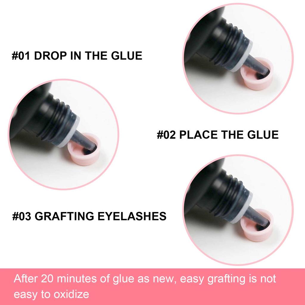 500pcs Grafting Eyelash Glue Cup Glue Delay Container Eyelash Grafting Extension Tool