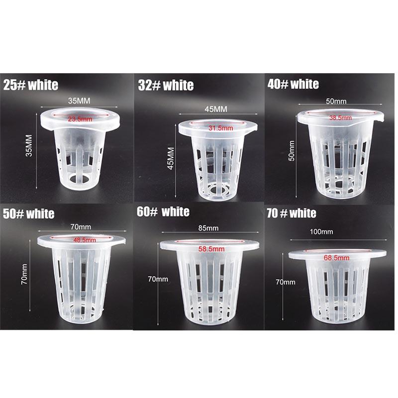 Plastic Basket Holder Plant Grow Net Nursery Pots Hydroponic Colonization Mesh Cup Vegetable Plant Soilless Greenhouse