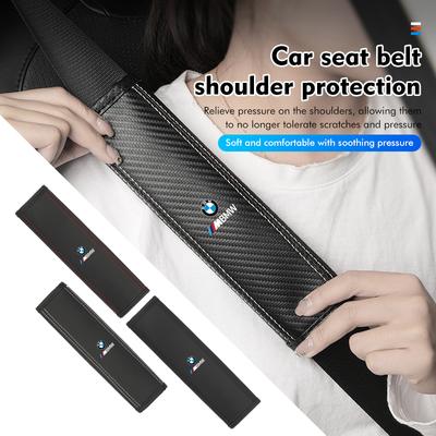 Leather Car Seat Belt Shoulder Protector Seat Belt Cover For E46 E90 E60 F10 E39 F30 E36 E87 E90 E30 E53 F31 E92