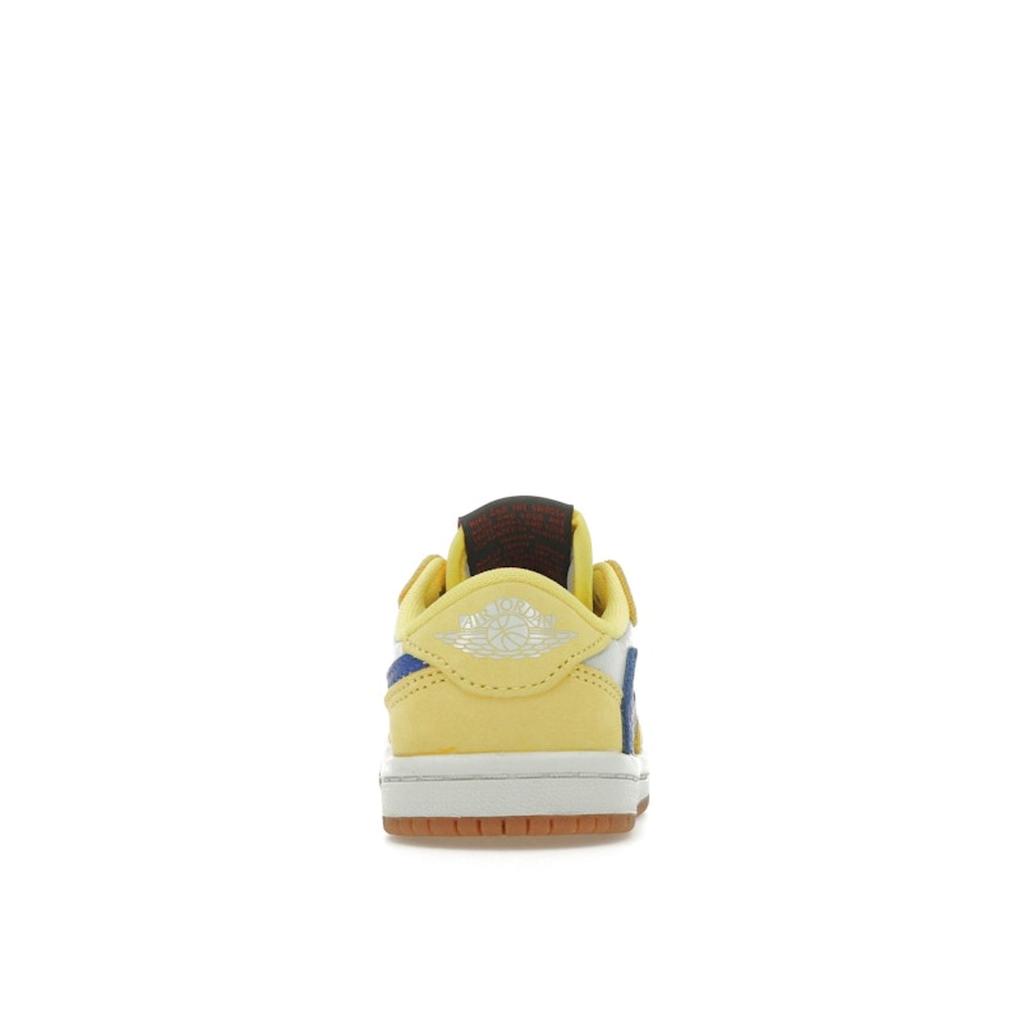 Travis Scott X Air Jordan 1 Retro Low OG SP TD Canary Baby Sneakers Yellow Racer-Blue Light-Silver DZ5908-700