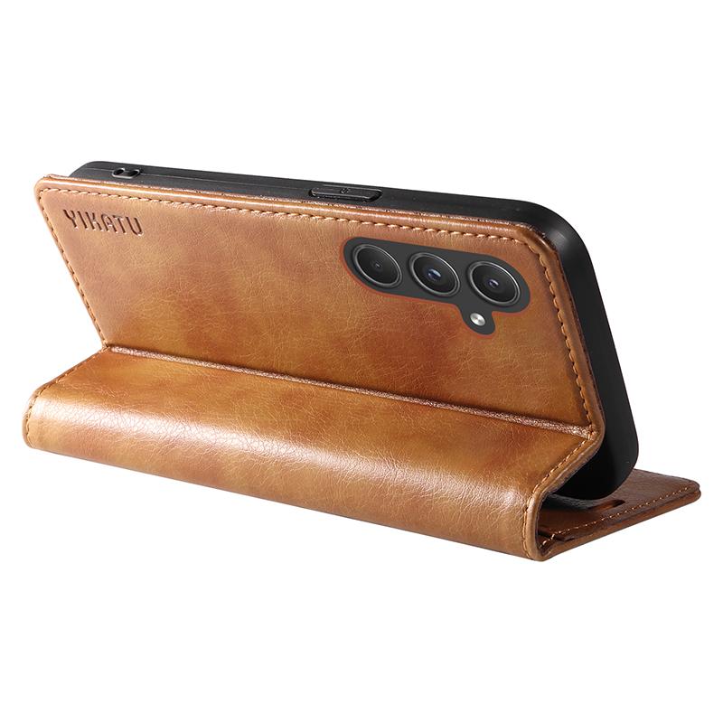 YIKATU YK-006 For Samsung Galaxy A55 5G Case Magnetic Closing PU Leather+TPU Wallet Stand Cover
