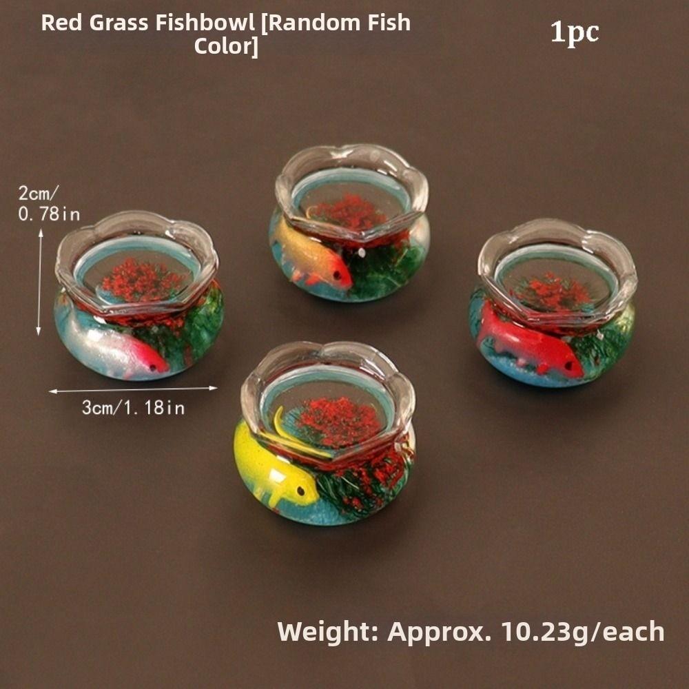 3*2cm 1/12 Fish Tank Plastic Fish Tank Bowl Dollhouse Decals  1/6 1/12 Dollhouse Decoration