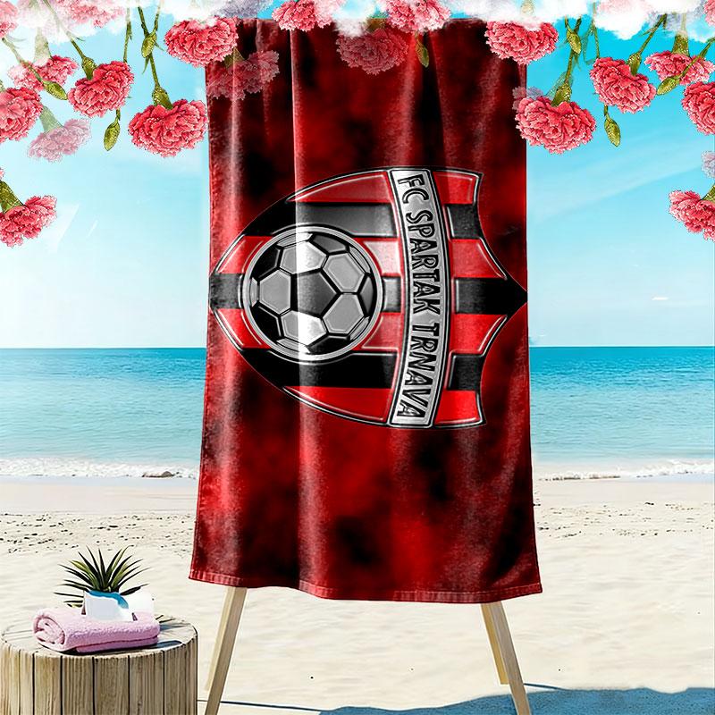 Asciugamano da Spiaggia Stampato FC Spartak Trnava, Asciugamano Grande Morbido ad Asciugatura Rapida per Spiaggia Campeggio Nuoto