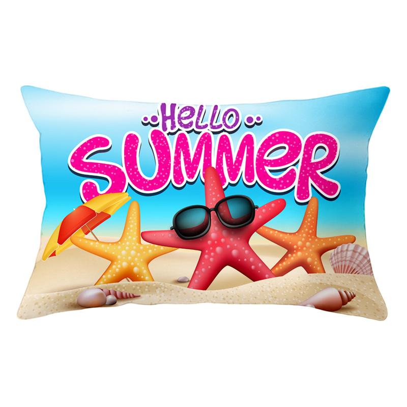 30x50cm Ins Sommer Strand Kissenbezug Meer Seestern Muschel Shell Kissen Abdeckung Sofa Hause Dekoration Landschaft Polyester kissenbezüge