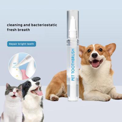 5ml Haustier-Zahnbürstenstift, Zahnreinigungsstift für Hunde, Zahnsteinentferner, Zahnaufhellungs-Reparaturset für Haustiere für Katzen und Hunde