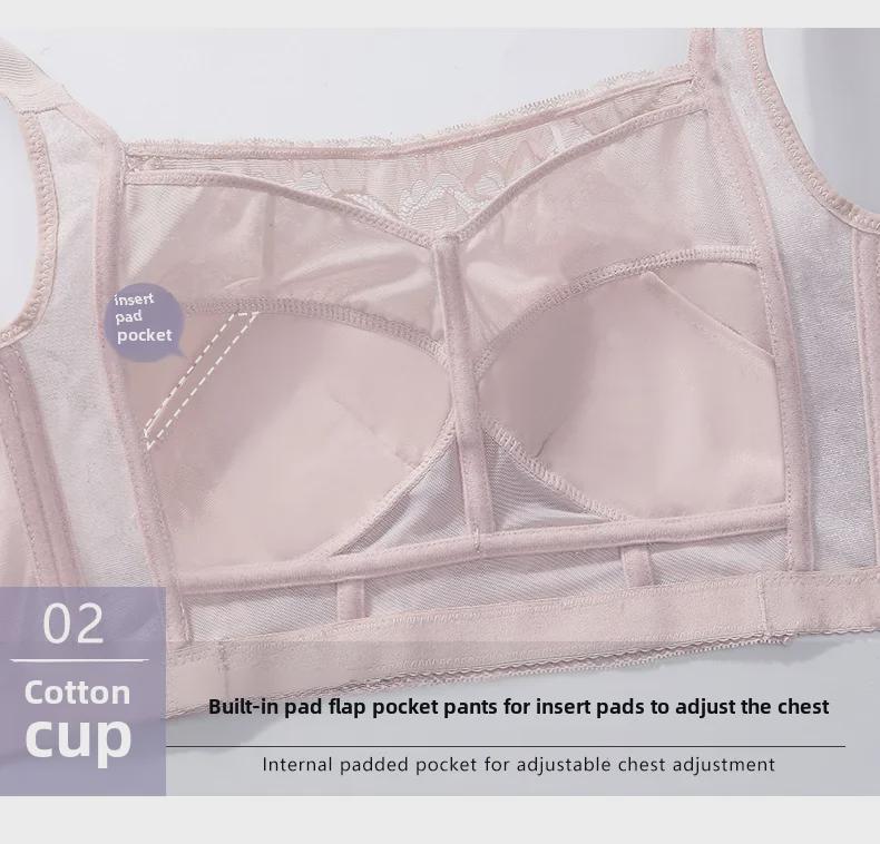 Seksowny biustonosz push-up, regulowany, zapobiegający opadaniu dla dużych biustów - Bezfiszbinowy i z korekcją boczną