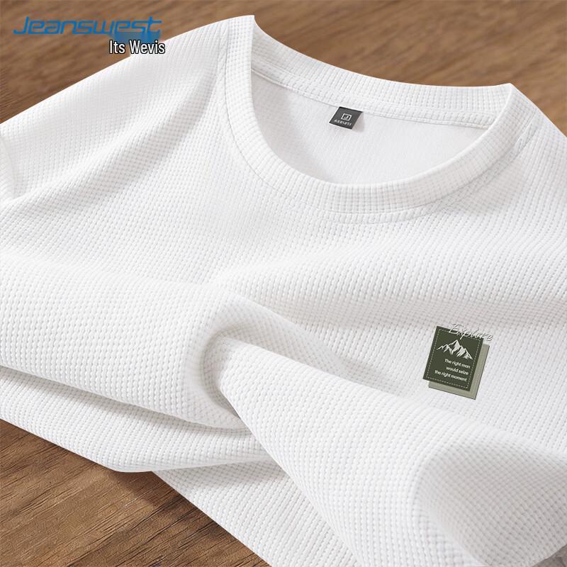 

Jeanswest Men s Waffle Knit Crew Neck Long Sleeve T-Shirt 3XL