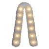 White Plush LED Flash Scarf Light Up Christmas Decoration Shining Luminous Glowing Scarf  Rave