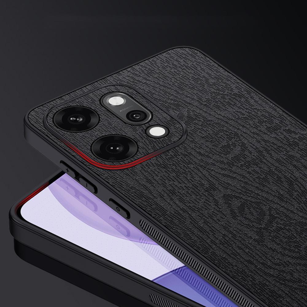 Dla Oppo Reno14 Pro 5G (Światowy) Etui Tekstura Drewna PU Skóra Powlekane PC TPU Pokrowiec na Telefon