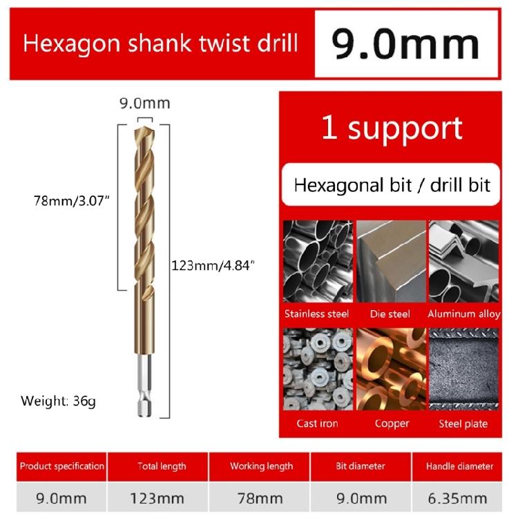 Hexagonal Handle Twist Drill Bit with M35 High Speed Steel Corrosion Resistant