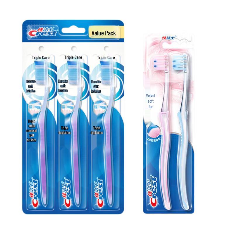 Набор зубных щеток Crest Triple Care & Velvet Gum Care