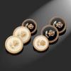 10PCS Flower Rose Gold Metal Buttons for Clothes Woman Coat Shirt Cuffs DIY Embroidery Sewing Accessories Sewing Buttons